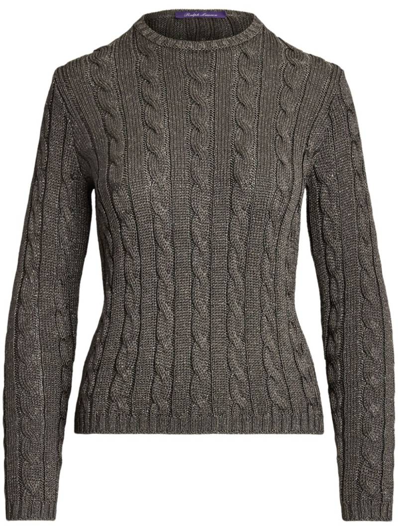 Ralph Lauren Collection cable-knit crew-neck jumper - Grey von Ralph Lauren Collection