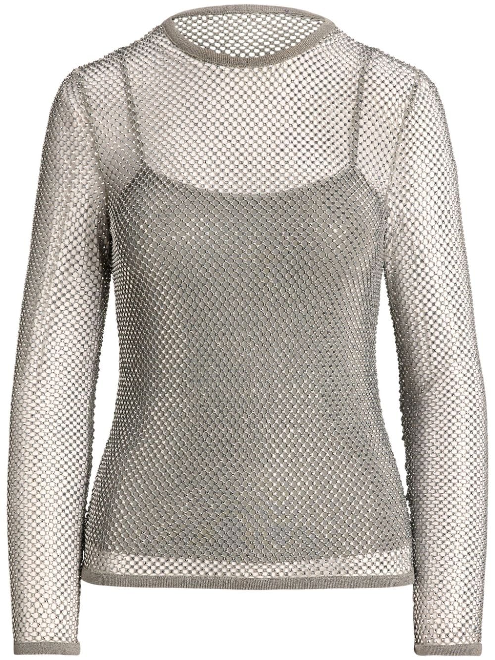 Ralph Lauren Collection crystal-embellished long-sleeve top - Grey von Ralph Lauren Collection