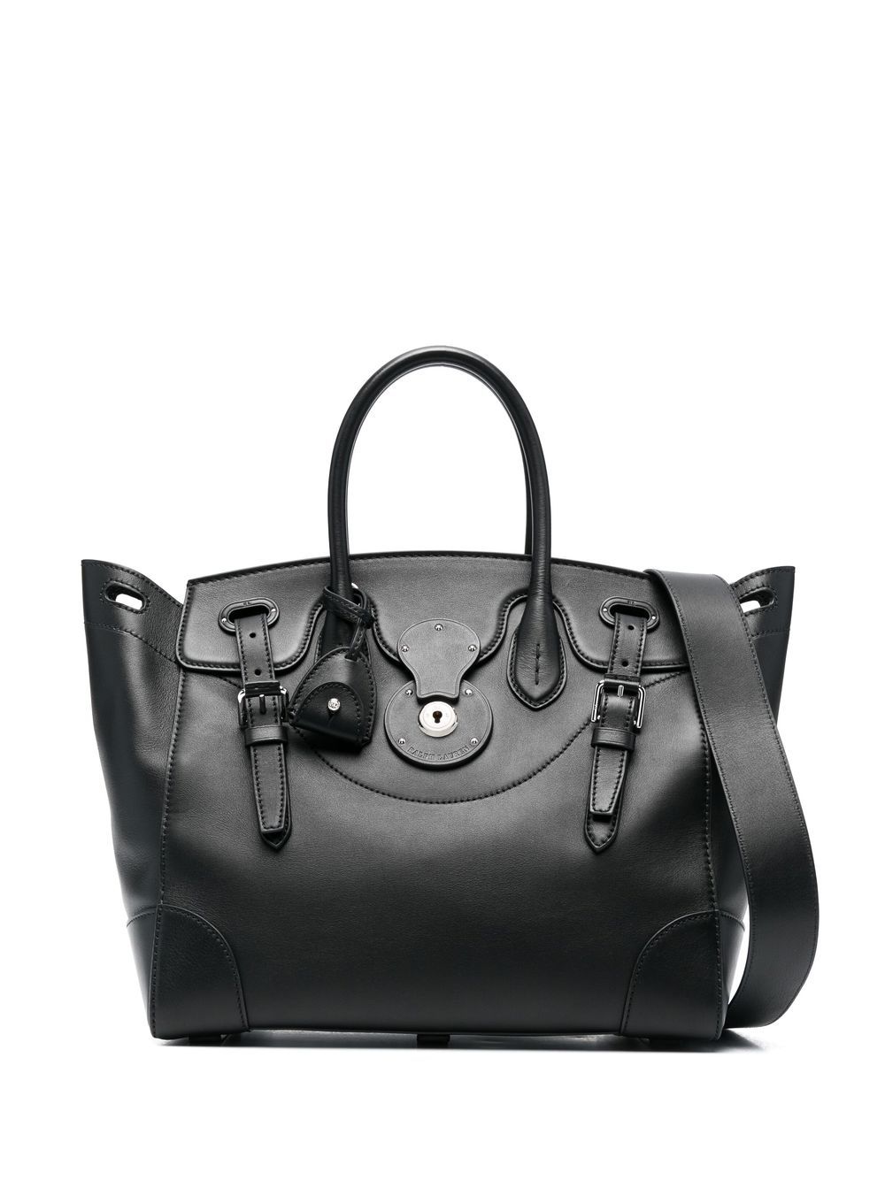 Ralph Lauren Collection embossed-logo detail tote bag - Black von Ralph Lauren Collection