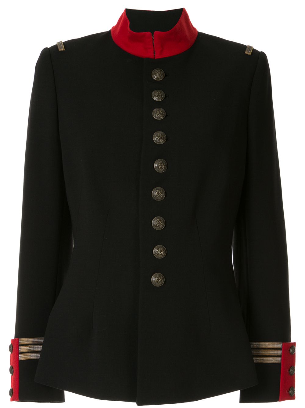 Ralph Lauren Collection fitted military jacket - Black von Ralph Lauren Collection