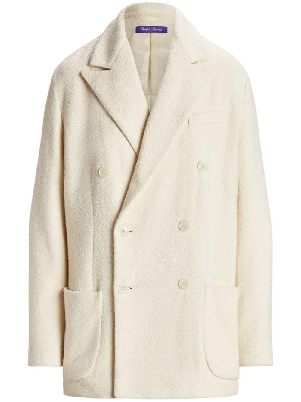 Ralph Lauren Collection herringbone double-breasted blazer - Neutrals von Ralph Lauren Collection