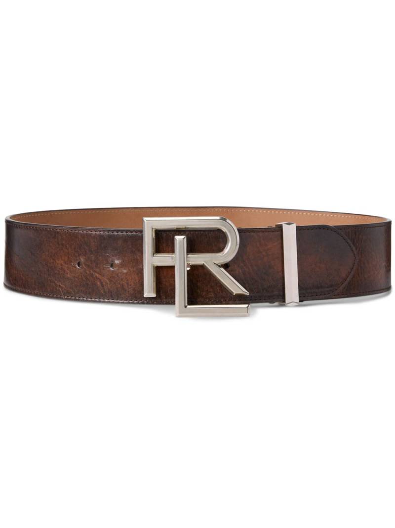 Ralph Lauren Collection logo-buckle leather belt - Brown von Ralph Lauren Collection