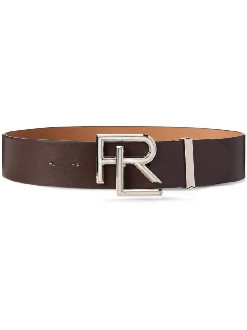 Ralph Lauren Collection logo-buckle leather belt - Brown von Ralph Lauren Collection