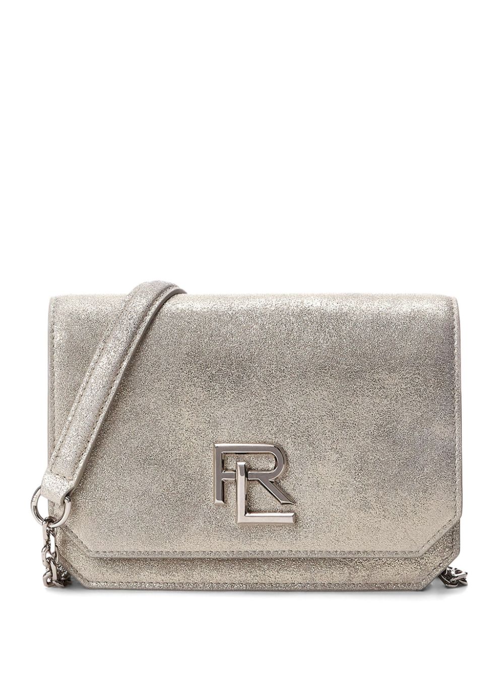 Ralph Lauren Collection logo-plaque suede mini bag - Silver von Ralph Lauren Collection