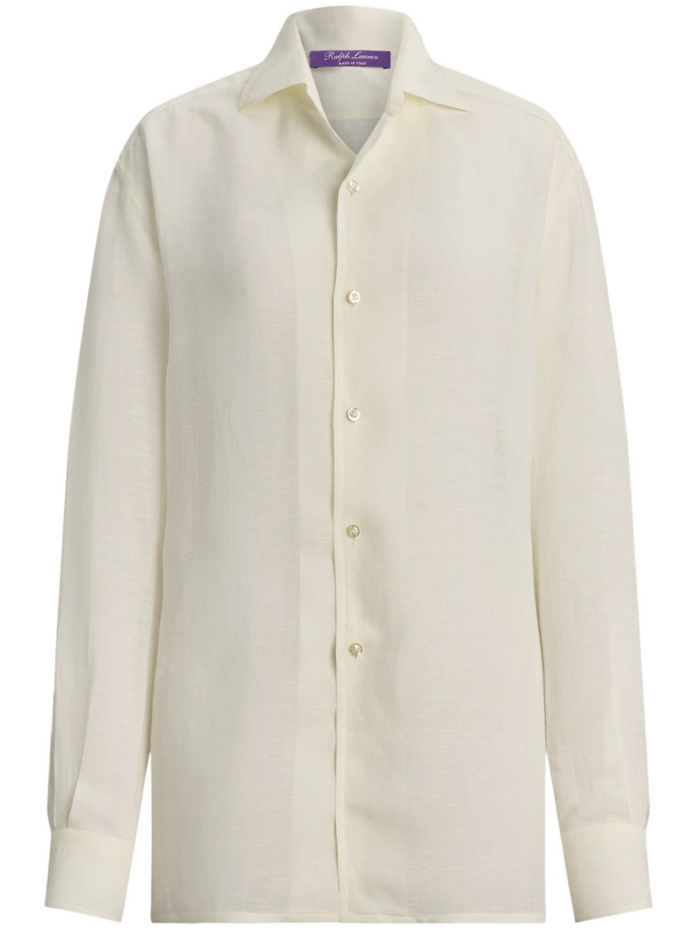 Ralph Lauren Collection long-sleeve voile shirt - White von Ralph Lauren Collection