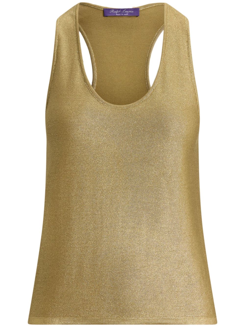 Ralph Lauren Collection metallic-effect silk tank top - Gold von Ralph Lauren Collection