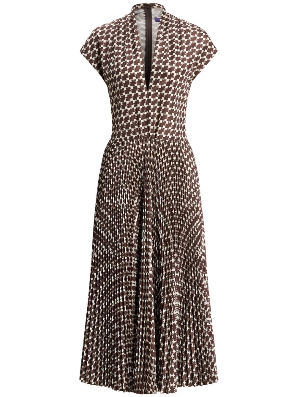 Ralph Lauren Collection patterned short-sleeve dress - Brown von Ralph Lauren Collection