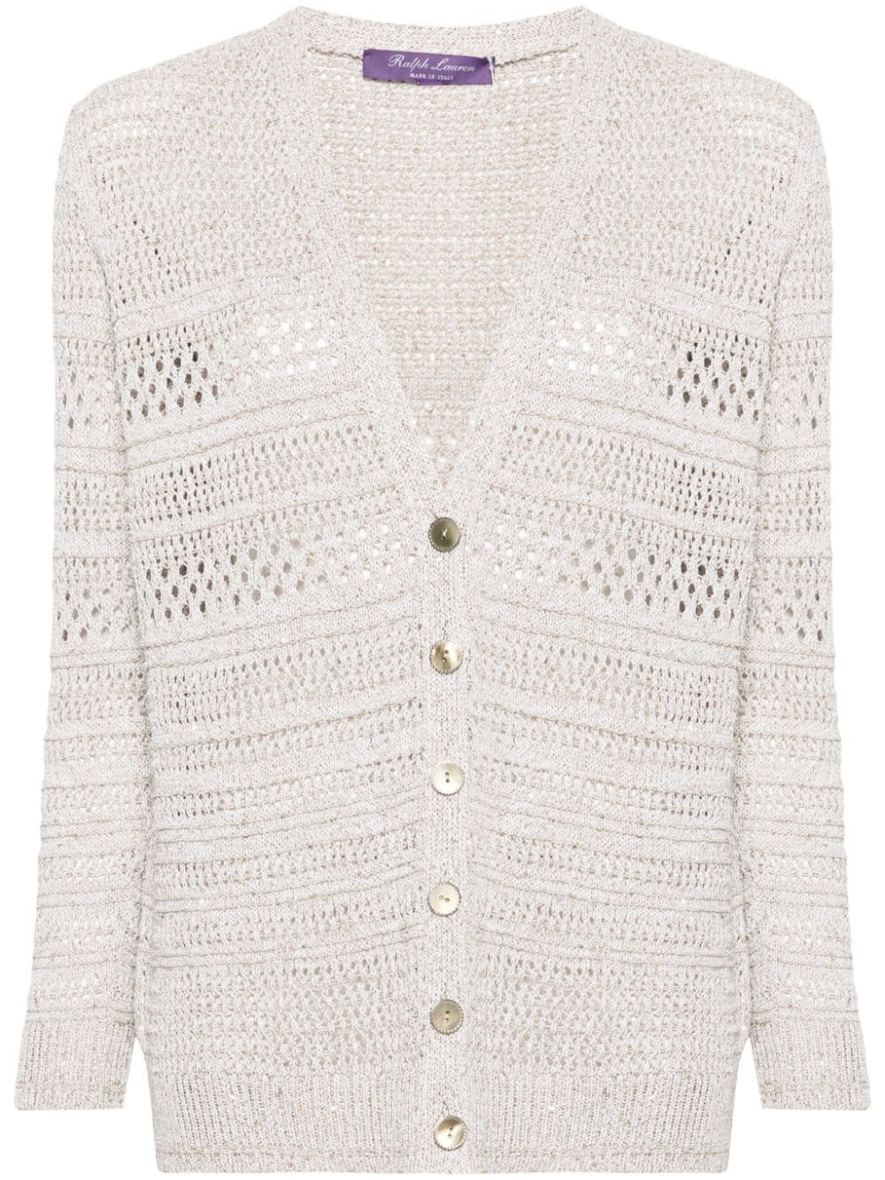 Ralph Lauren Collection sequined open-knit cardigan - Neutrals von Ralph Lauren Collection