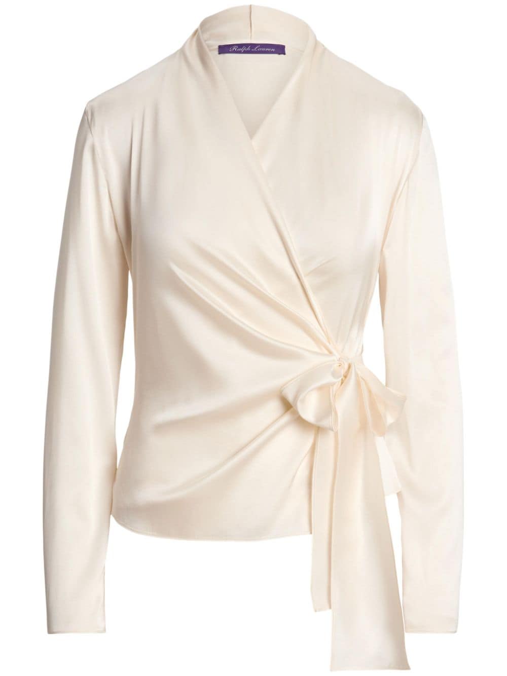 Ralph Lauren Collection wrap long-sleeve blouse - Neutrals von Ralph Lauren Collection