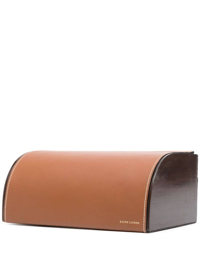 Ralph Lauren Home Brennan Saddle Writers leather box - Brown von Ralph Lauren Home