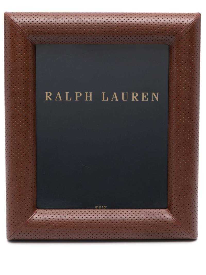 Ralph Lauren Home Durham perforated leather photo frame (20x25cm) - Brown von Ralph Lauren Home