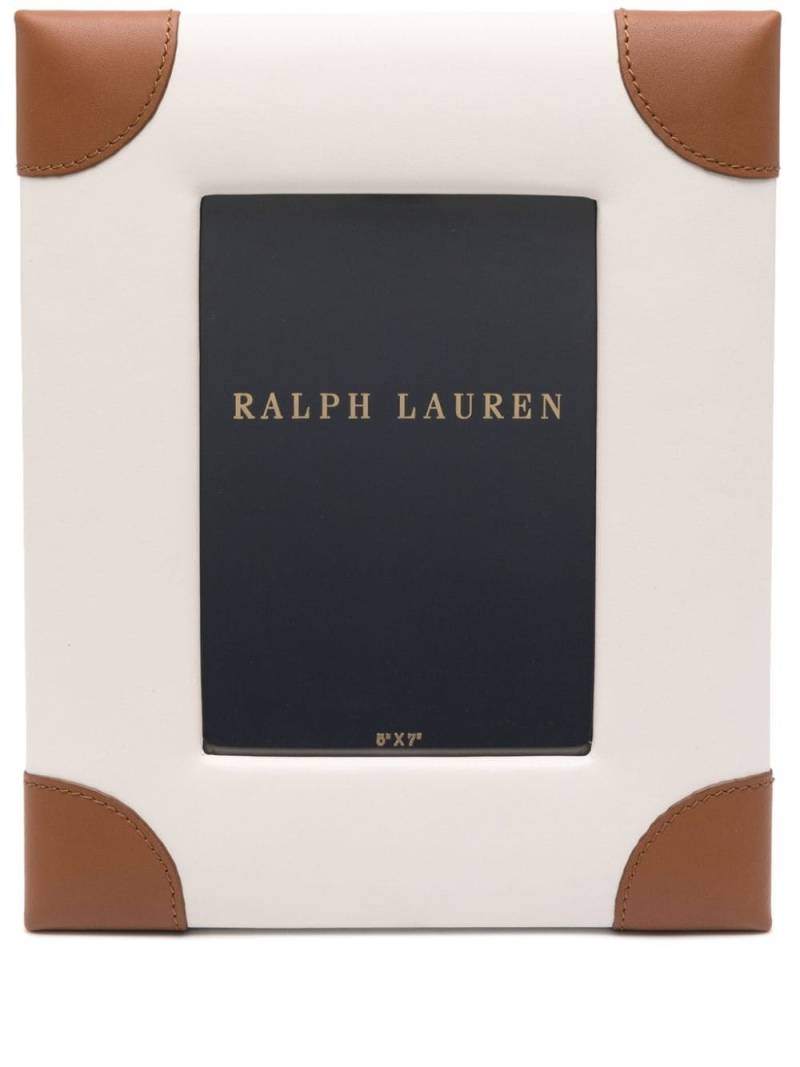 Ralph Lauren Home Ryan leather frame (17.8cm x 12.7cm) - Neutrals von Ralph Lauren Home