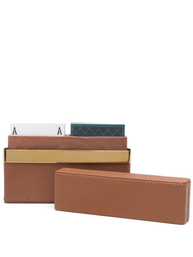 Ralph Lauren Home Westover leather playcard set - Brown von Ralph Lauren Home