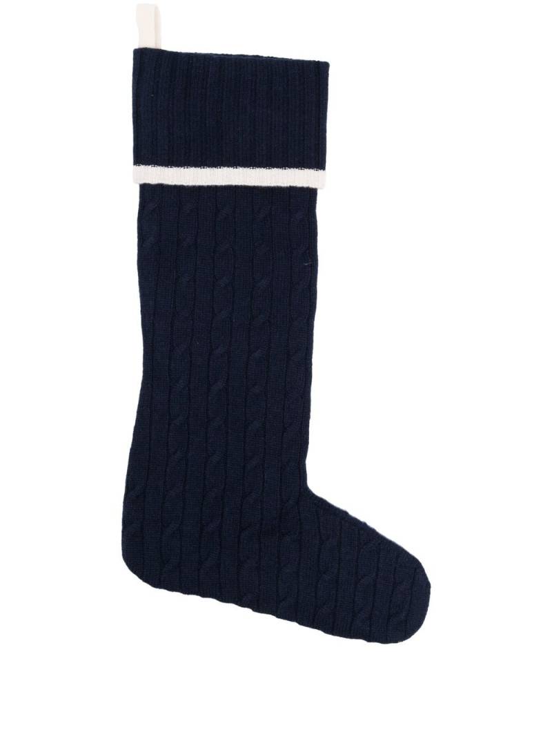 Ralph Lauren Home cable-knit cashmere stocking - Blue von Ralph Lauren Home