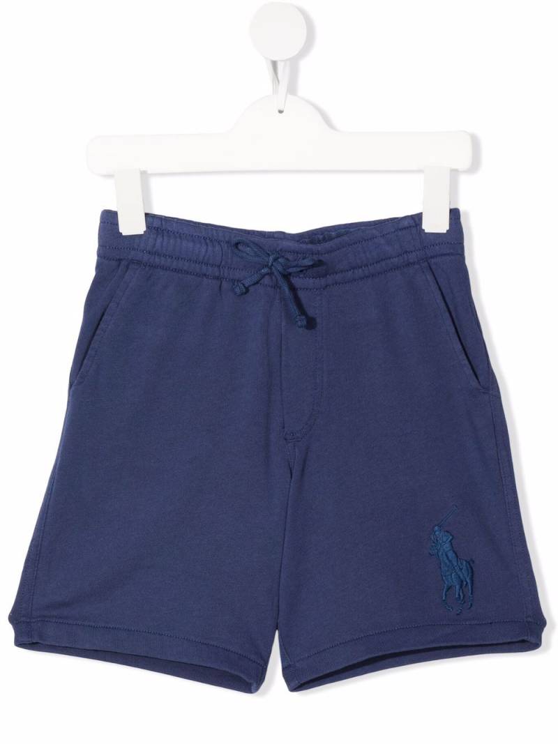 POLO RALPH LAUREN KIDS Big Pony-embroidered track shorts - Blue von POLO RALPH LAUREN KIDS