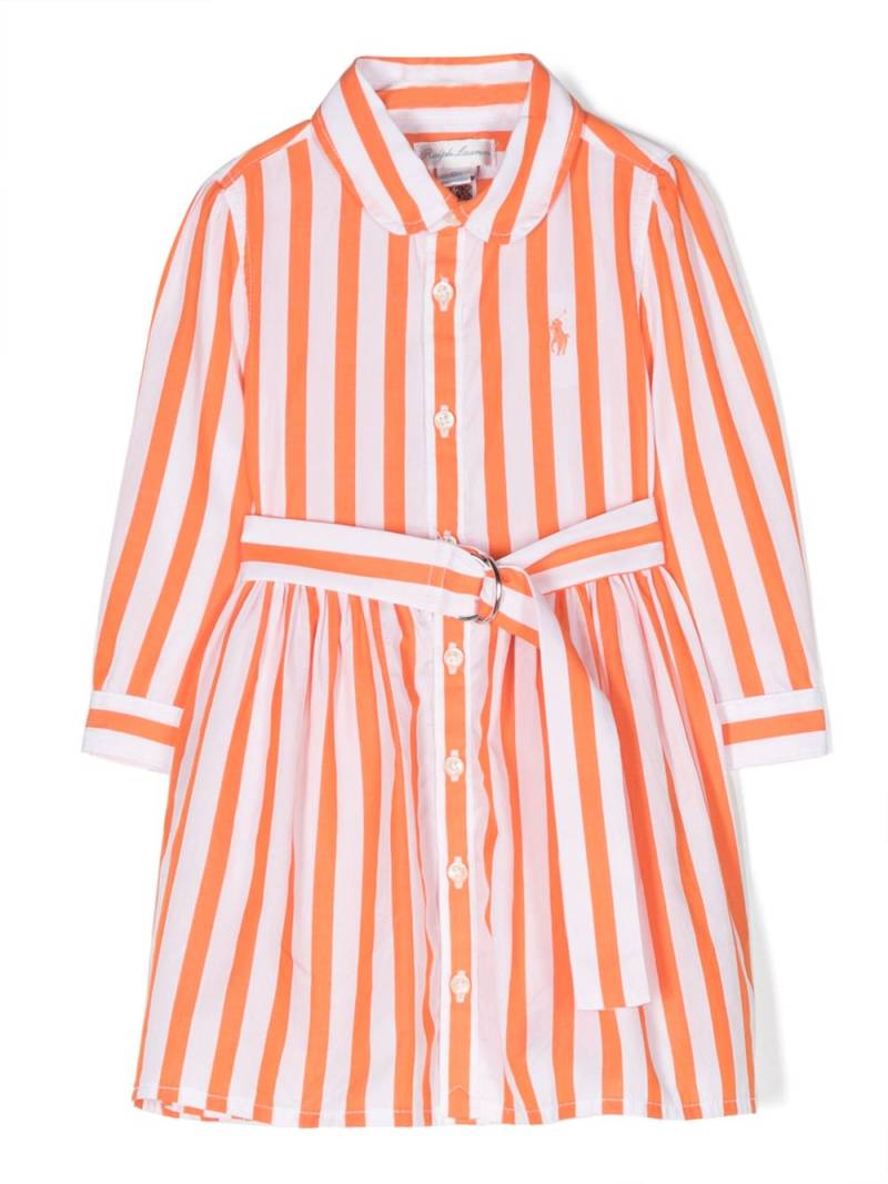 POLO RALPH LAUREN KIDS Hadlee striped dress - Orange von POLO RALPH LAUREN KIDS