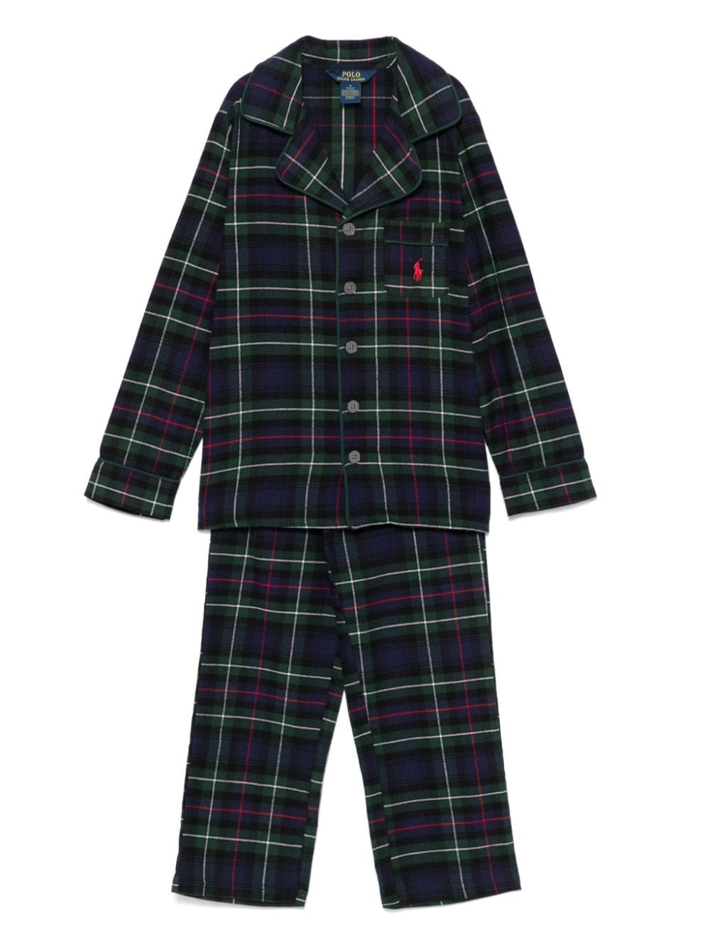 Ralph Lauren Kids Kesington plaid-check pajama - Blue von Ralph Lauren Kids