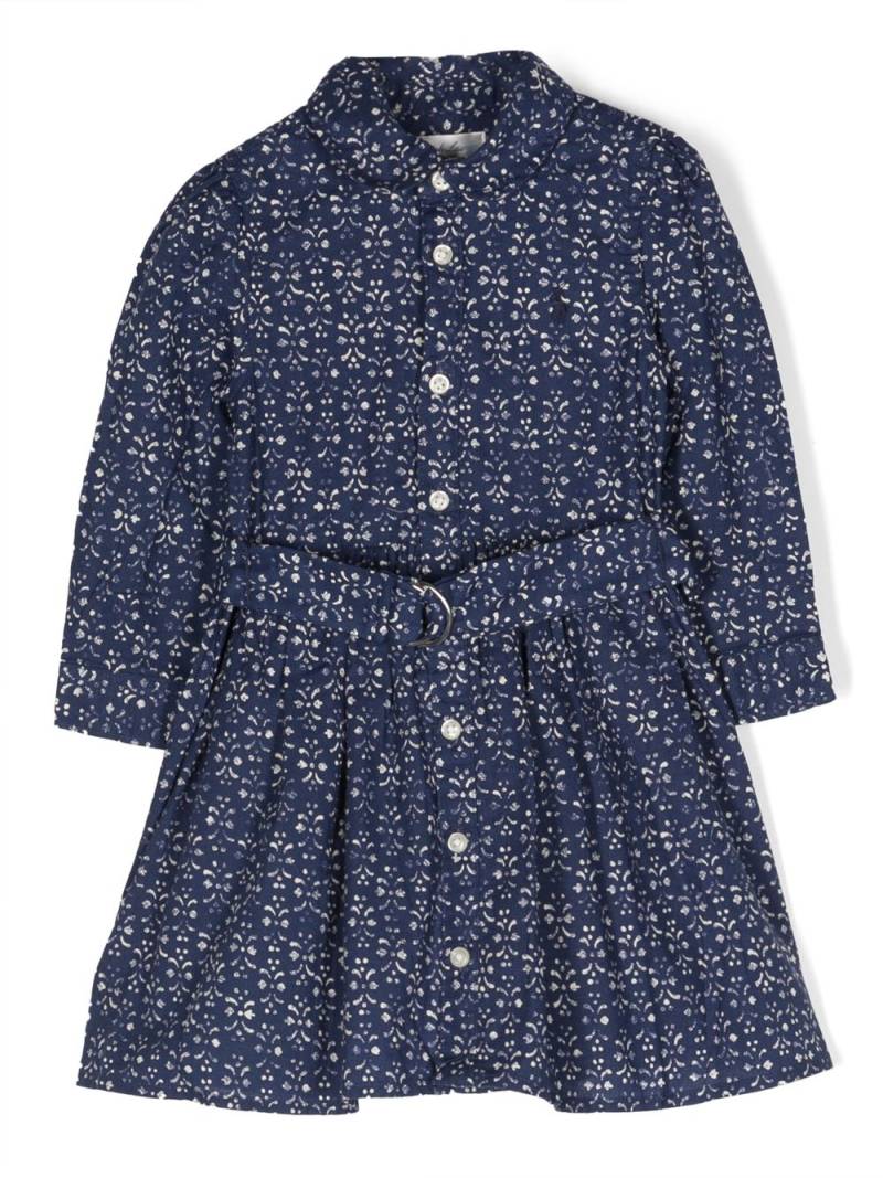 POLO RALPH LAUREN KIDS Louella geometric-print dress - Blue von POLO RALPH LAUREN KIDS