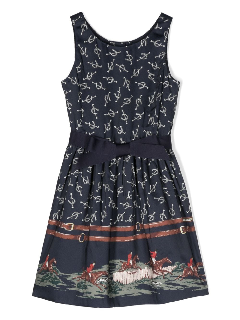 POLO RALPH LAUREN KIDS Marcela equestrian-print sleeveless dress - Blue von POLO RALPH LAUREN KIDS