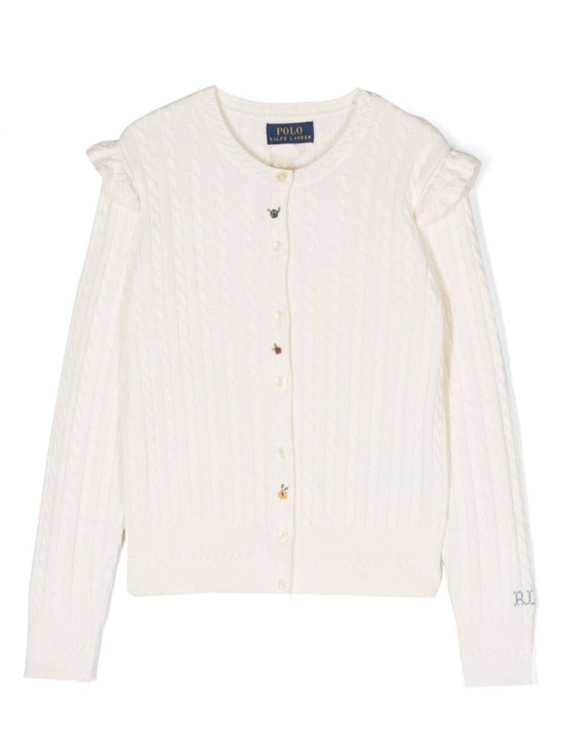 Ralph Lauren Kids Novelty cable-knit cardigan - White von Ralph Lauren Kids