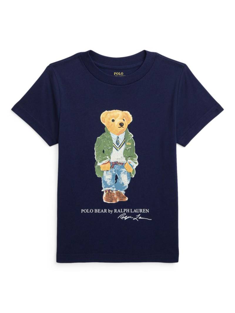 POLO RALPH LAUREN KIDS Polo Bear cotton T-shirt - Blue von POLO RALPH LAUREN KIDS