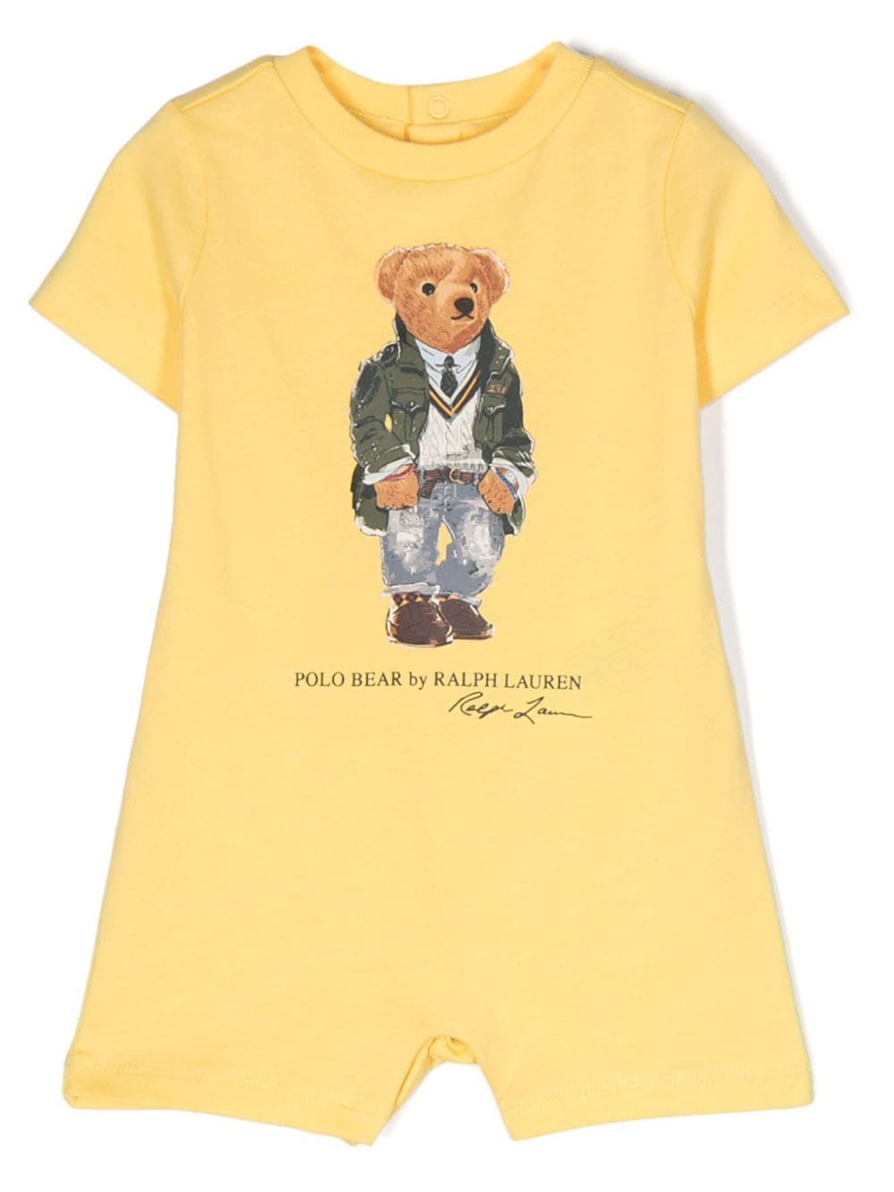 Ralph Lauren Kids Polo Bear cotton rompers - Yellow von Ralph Lauren Kids