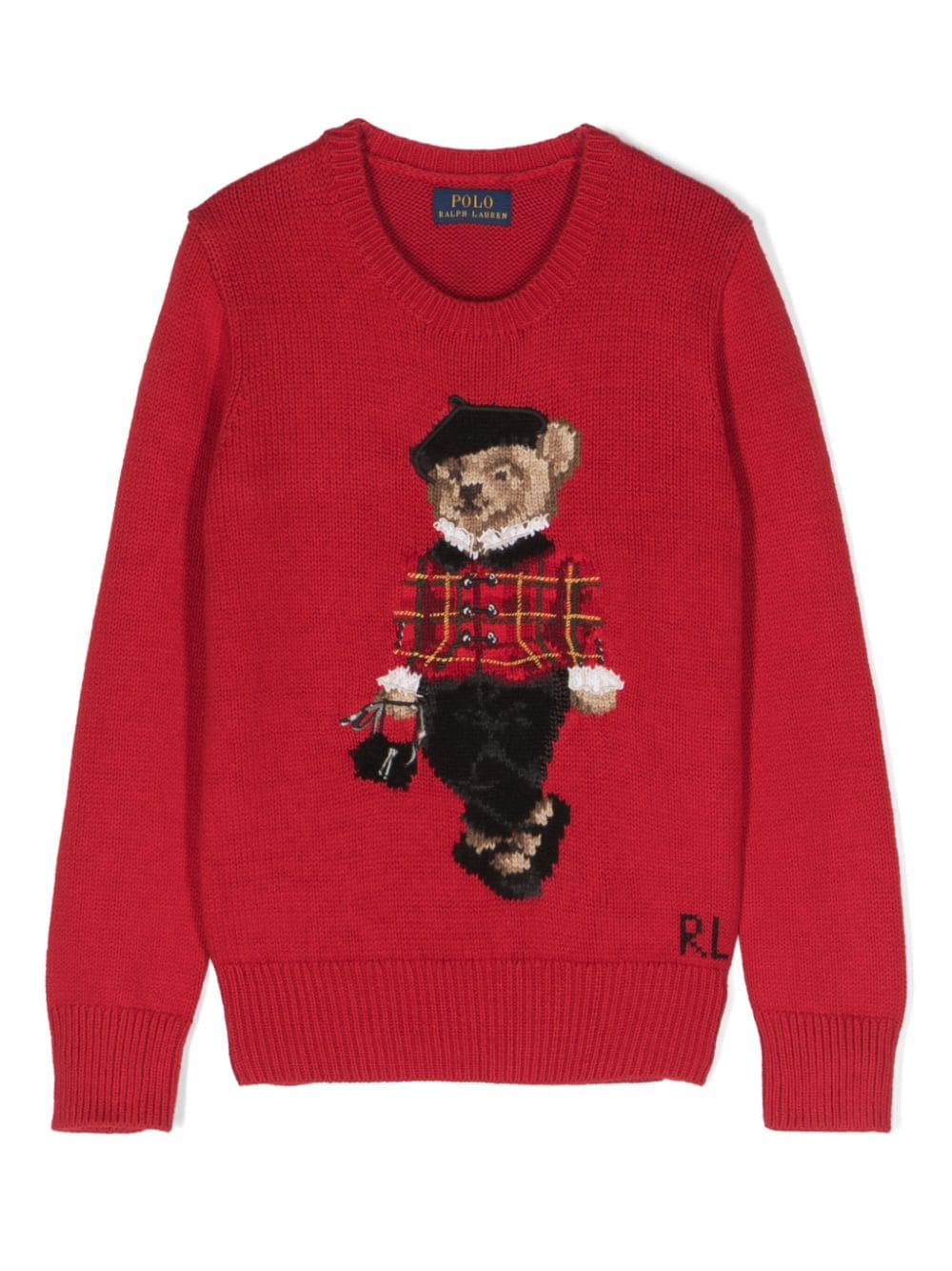 Ralph Lauren Kids Polo Bear intarsia-knit cotton jumper - Red von Ralph Lauren Kids