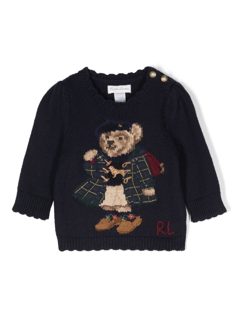 POLO RALPH LAUREN KIDS Polo Bear intarsia-knit jumper - Blue von POLO RALPH LAUREN KIDS