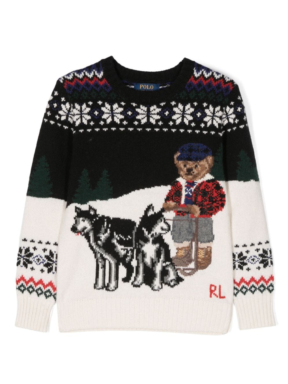 POLO RALPH LAUREN KIDS Polo Bear intarsia-knit jumper - White von POLO RALPH LAUREN KIDS