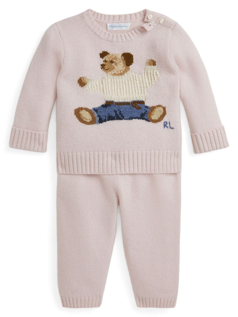 Ralph Lauren Kids Polo Bear intarsia-knit set (set of two) - Neutrals von Ralph Lauren Kids