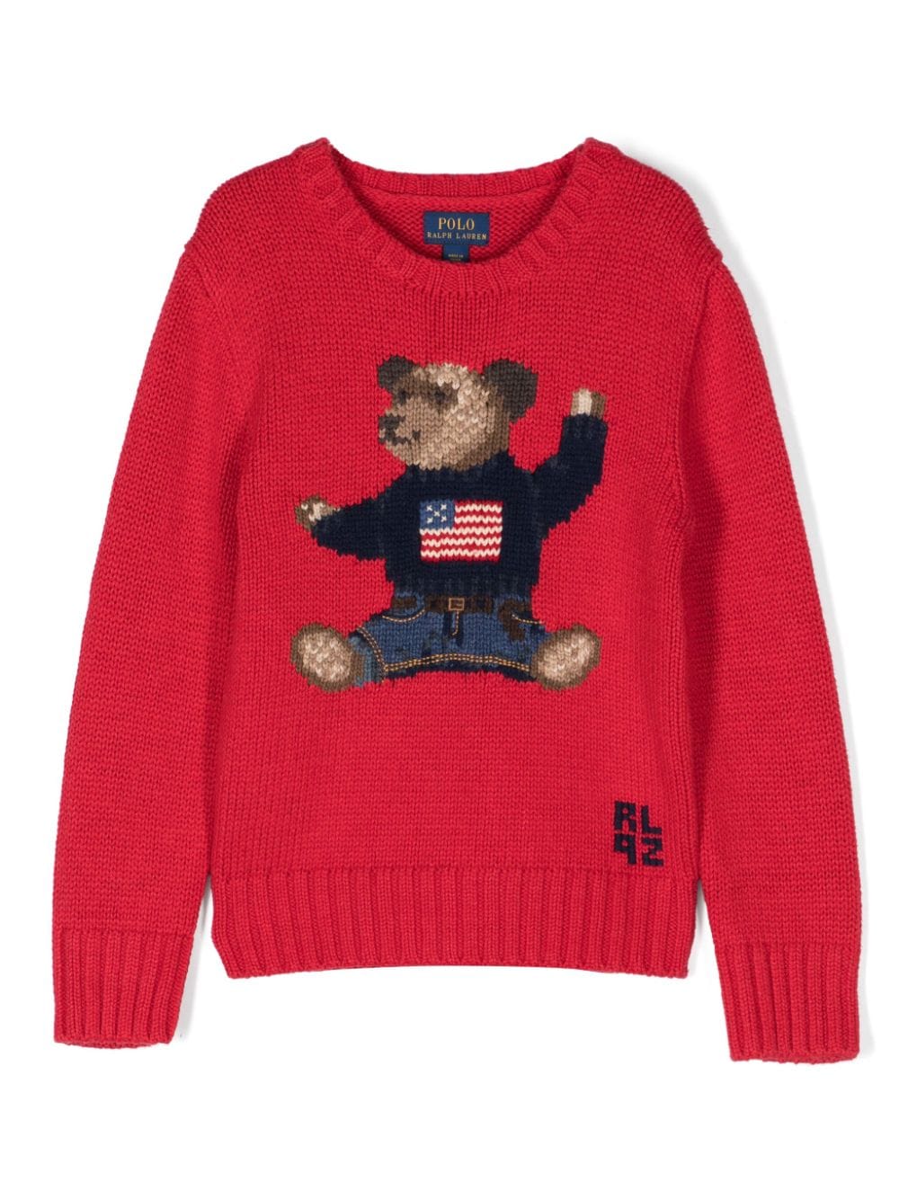 POLO RALPH LAUREN KIDS Polo Bear intarsia-knit sweater - Red von POLO RALPH LAUREN KIDS