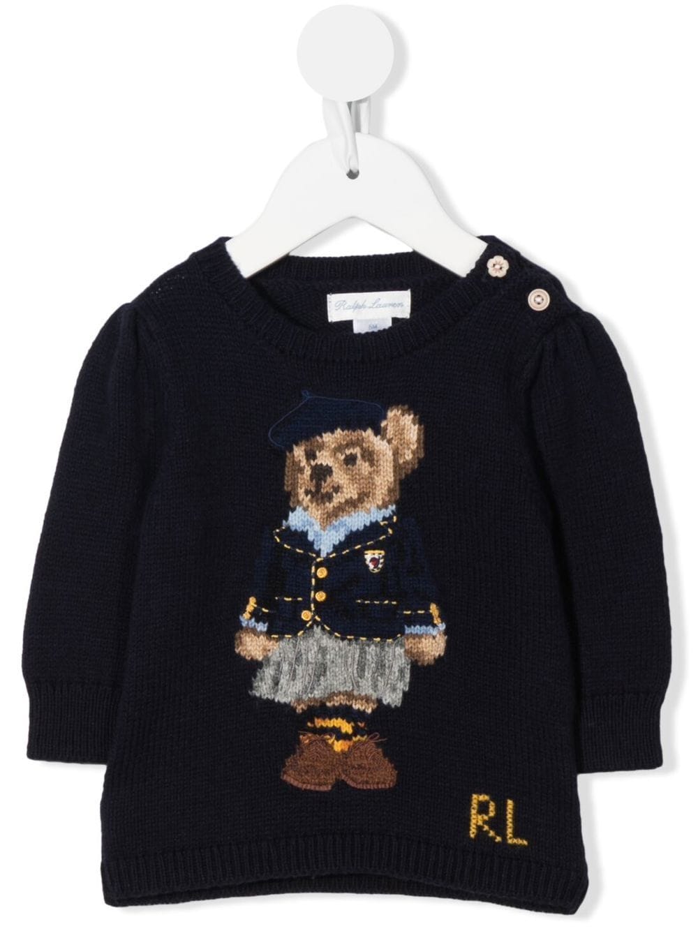 POLO RALPH LAUREN KIDS Polo Bear knitted jumper - Blue von POLO RALPH LAUREN KIDS