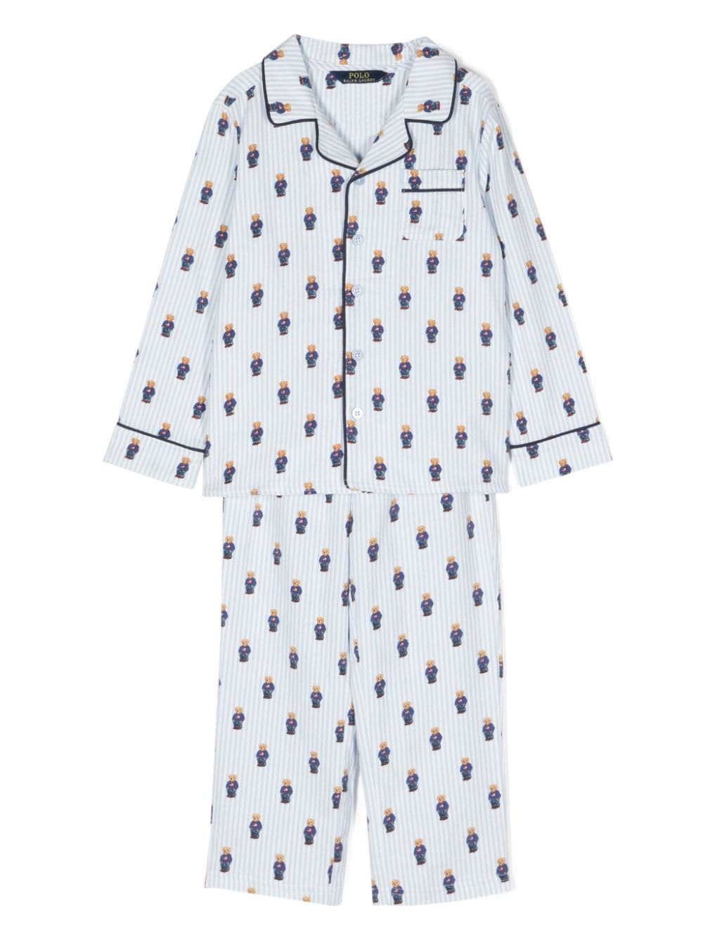 Ralph Lauren Kids Polo Bear monogram-pattern pyjamas - White von Ralph Lauren Kids