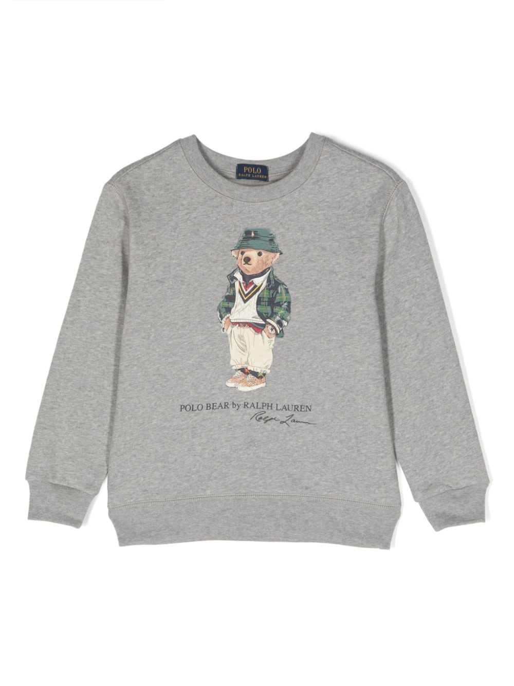 Ralph Lauren Kids Polo Bear-motif jersey sweatshirt - Grey von Ralph Lauren Kids