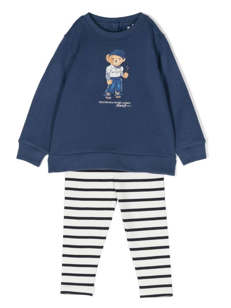 Ralph Lauren Kids Polo Bear motif trouser set - Blue von Ralph Lauren Kids