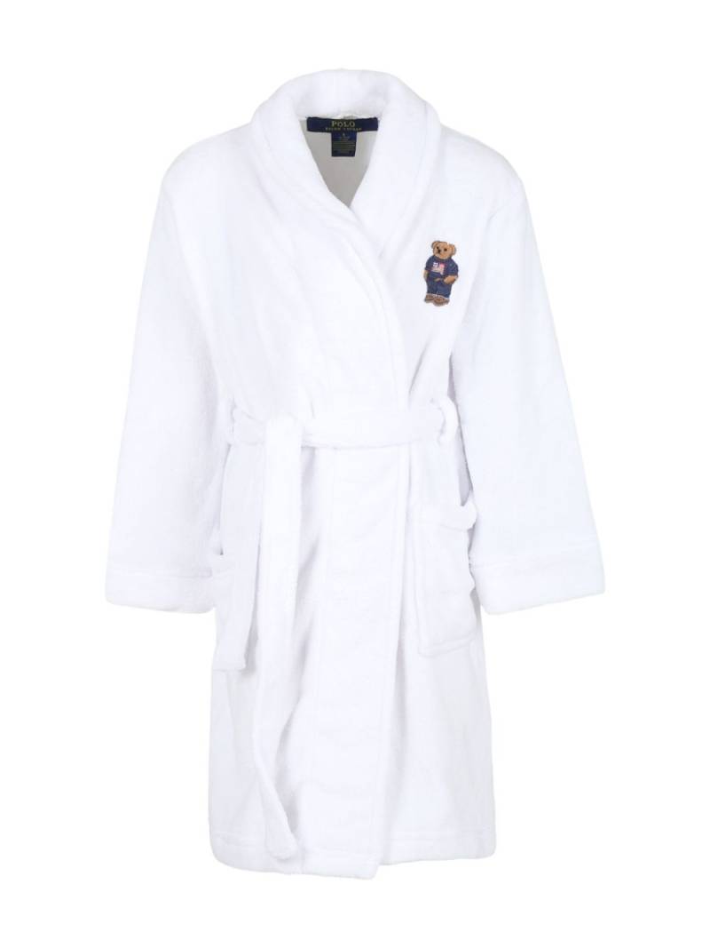 Ralph Lauren Kids Polo Bear-patch terry robe - White von Ralph Lauren Kids