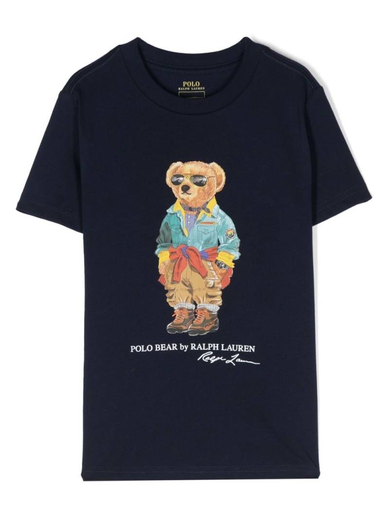 Ralph Lauren Kids Polo Bear-print T-shirt - Blue von Ralph Lauren Kids