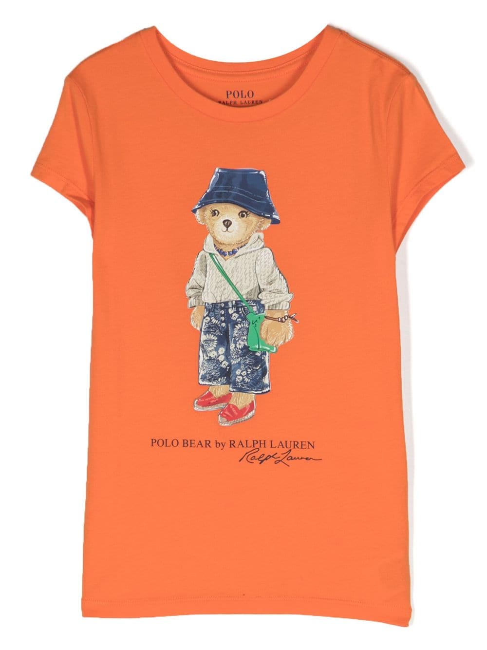 POLO RALPH LAUREN KIDS Polo Bear-print cotton T-shirt - Orange von POLO RALPH LAUREN KIDS