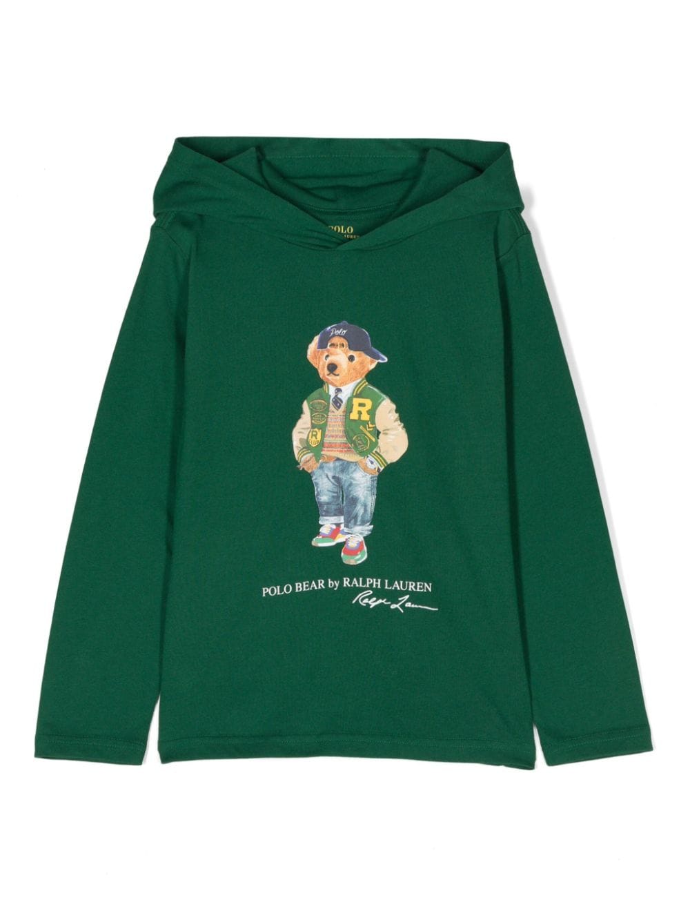 POLO RALPH LAUREN KIDS Polo Bear-print hoodie - Green von POLO RALPH LAUREN KIDS