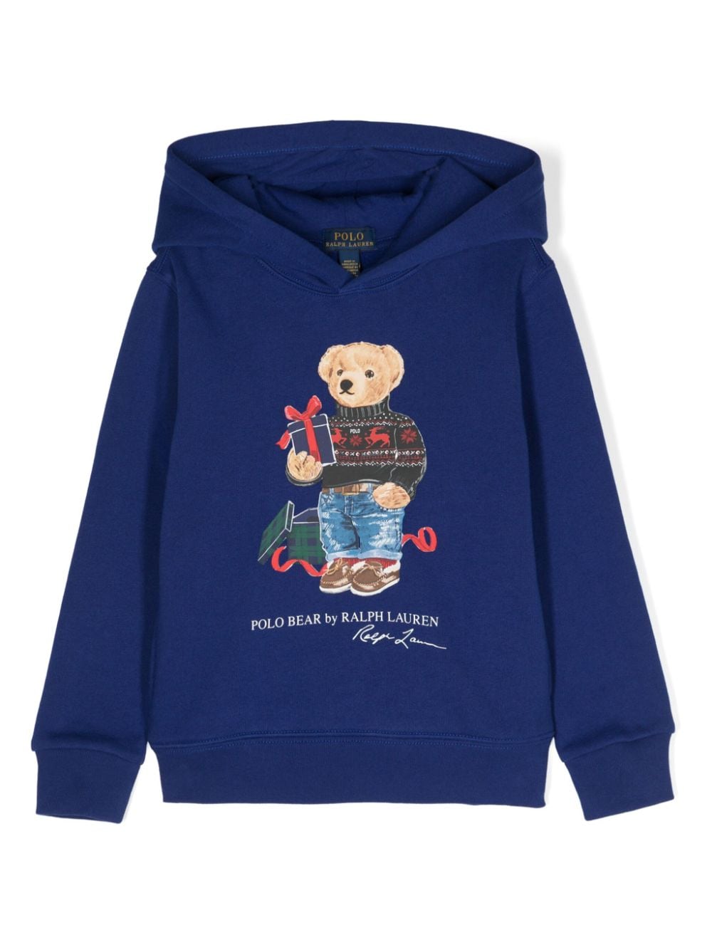 Ralph Lauren Kids Polo Bear-print long-sleeve hoodie - Blue von Ralph Lauren Kids