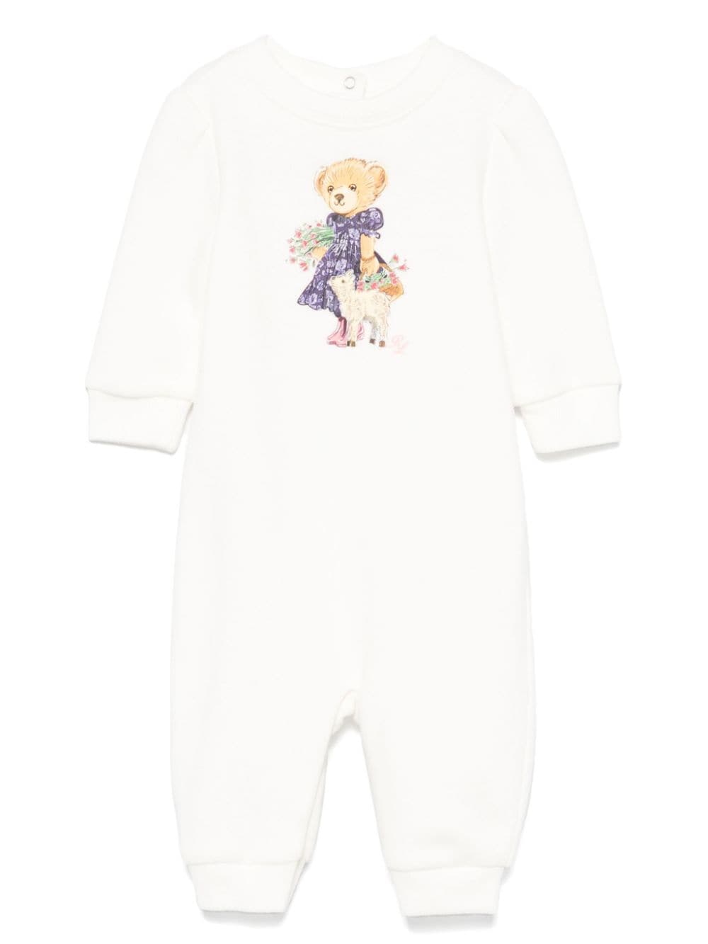 POLO RALPH LAUREN KIDS Polo Bear-print romper - White von POLO RALPH LAUREN KIDS