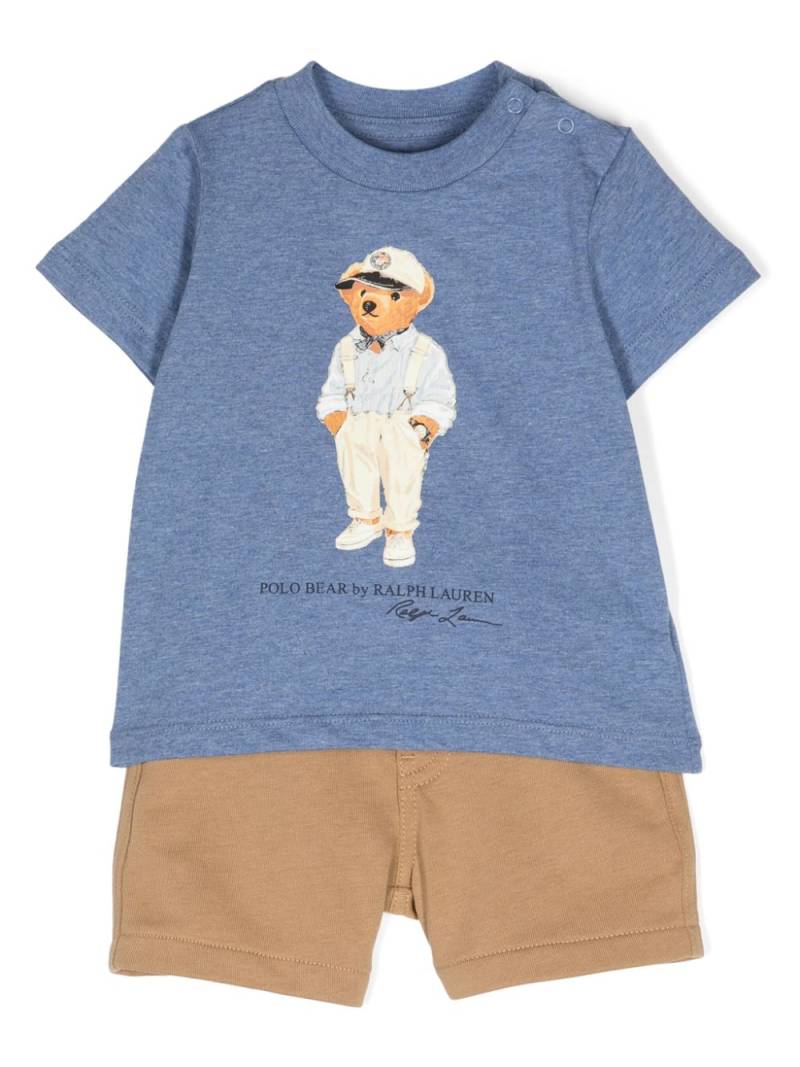 Ralph Lauren Kids Polo Bear-print shorts set - Blue von Ralph Lauren Kids