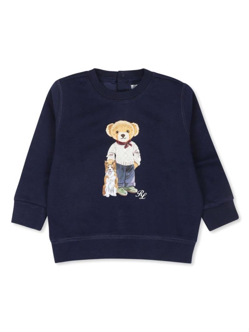 Ralph Lauren Kids Polo Bear-print sweatshirt - Blue von Ralph Lauren Kids