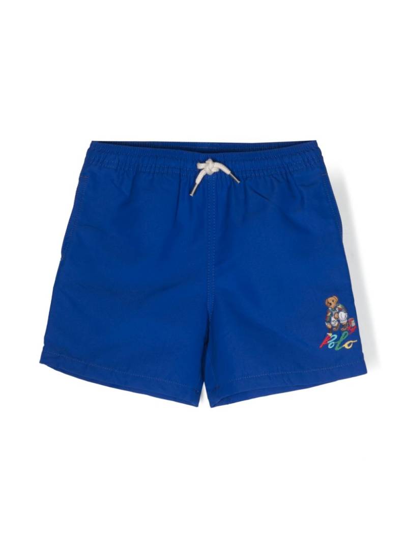 POLO RALPH LAUREN KIDS Polo Bear recycled-polyester swim shorts - Blue von POLO RALPH LAUREN KIDS