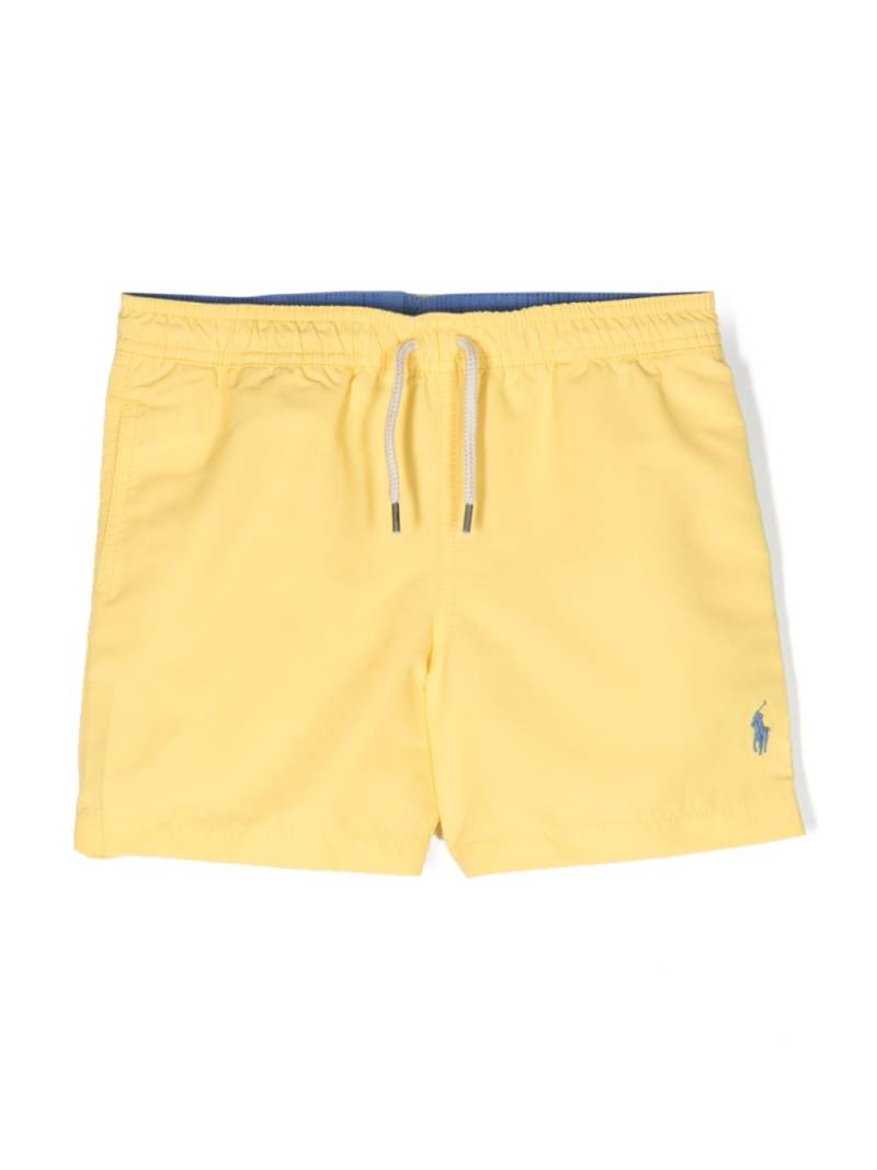 POLO RALPH LAUREN KIDS Polo Pont drawstring swim shorts - Yellow von POLO RALPH LAUREN KIDS