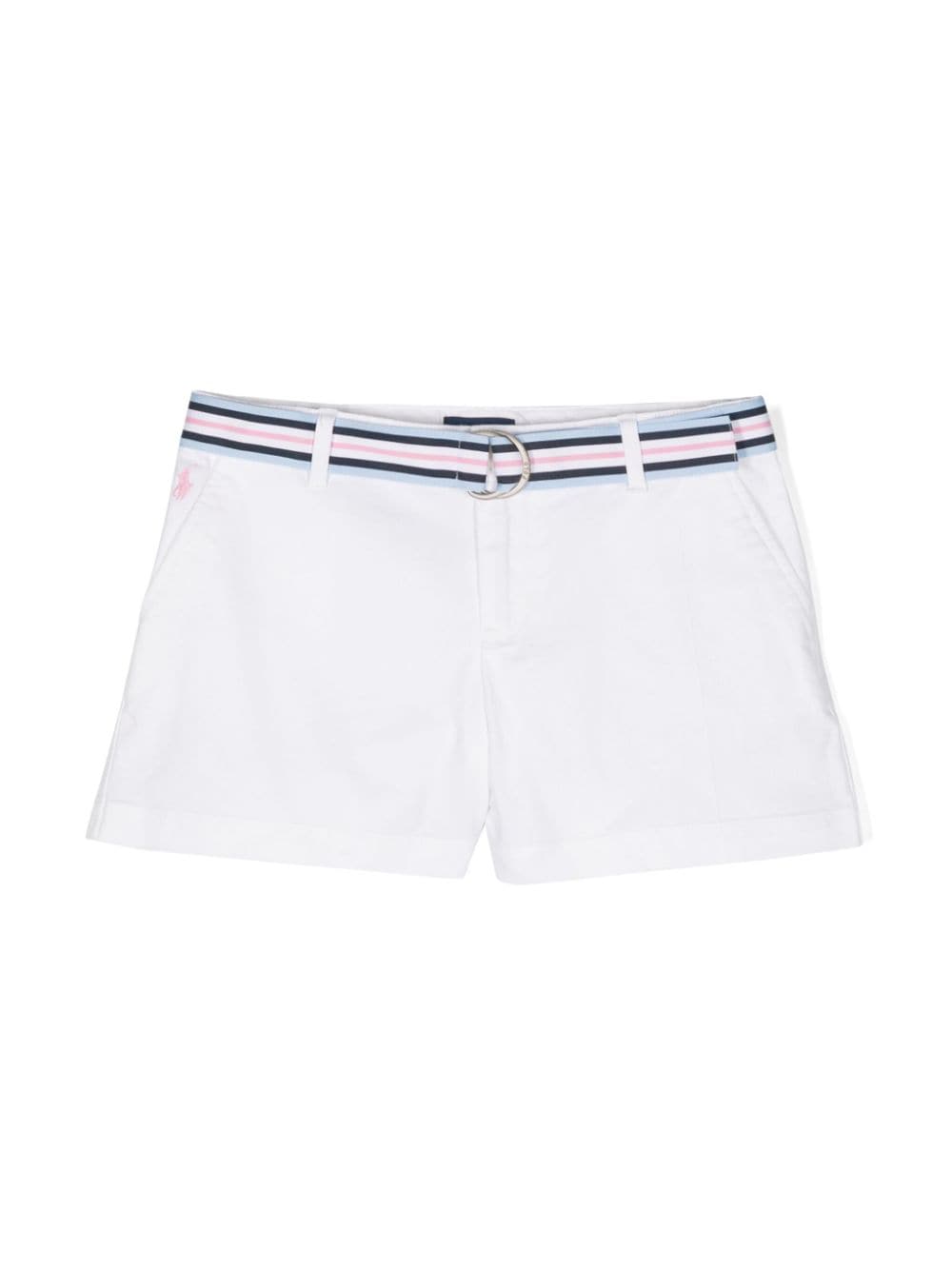 POLO RALPH LAUREN KIDS belted-waistband cotton shorts - White von POLO RALPH LAUREN KIDS