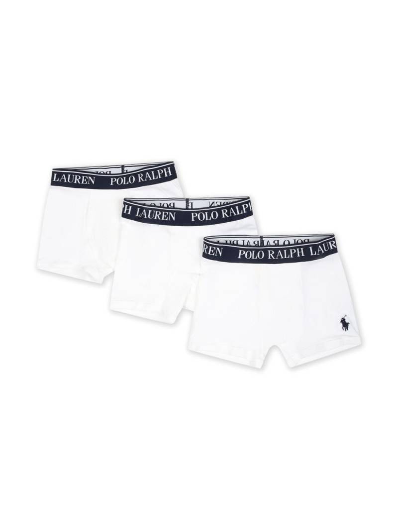 POLO RALPH LAUREN KIDS Polo Pony boxers (pack of three) - White von POLO RALPH LAUREN KIDS