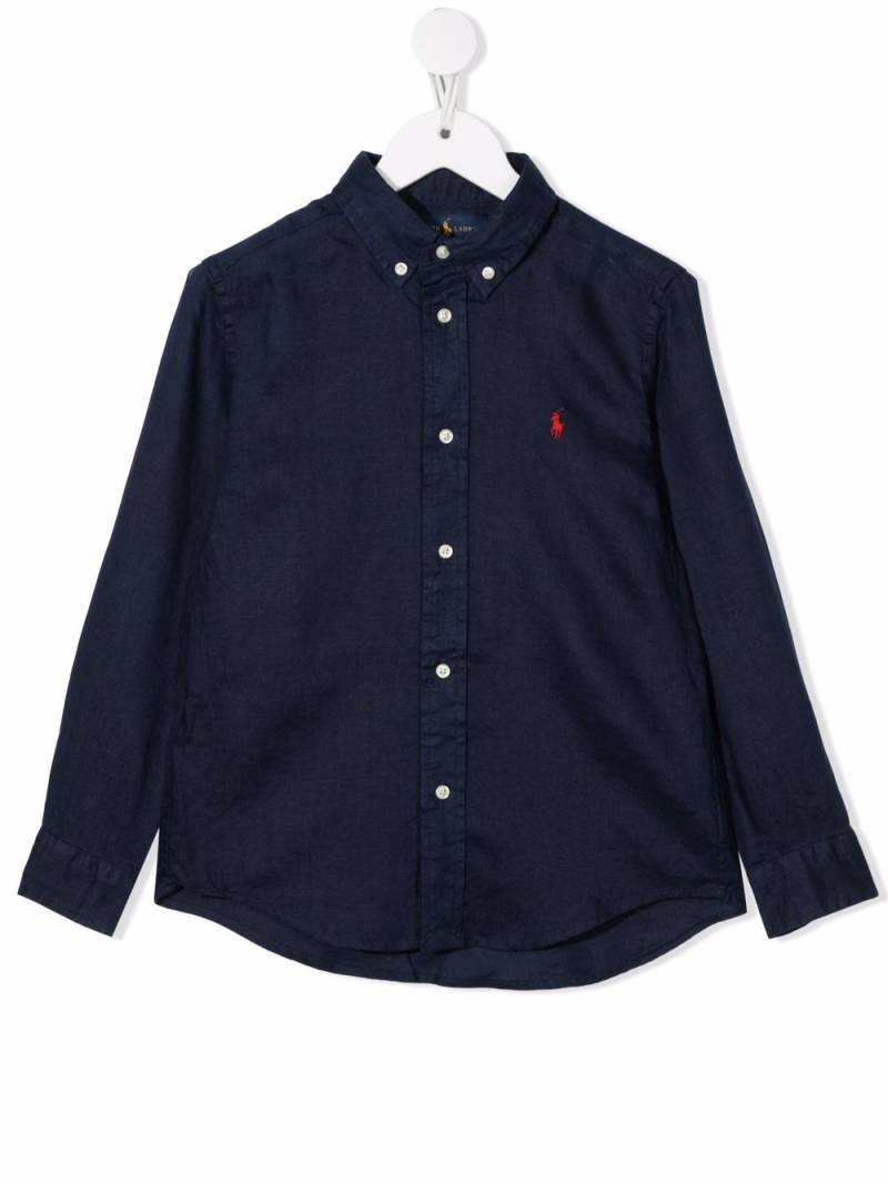 POLO RALPH LAUREN KIDS Polo Pony button-down shirt - Blue von POLO RALPH LAUREN KIDS