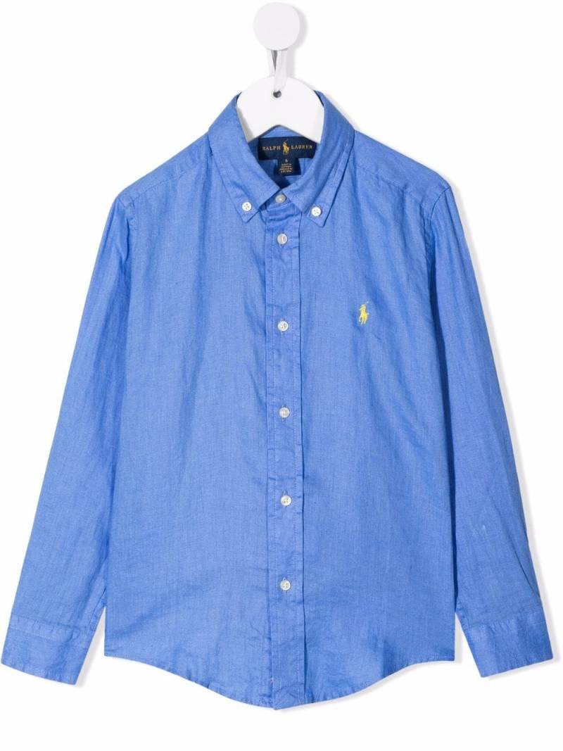 Ralph Lauren Kids Polo Pony button-down shirt - Blue von Ralph Lauren Kids