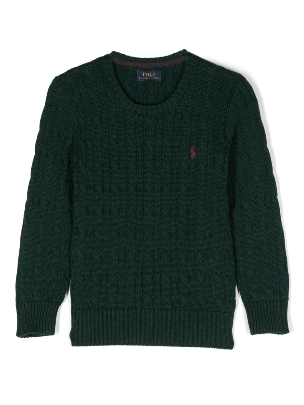 Ralph Lauren Kids Polo Pony cable-knit cotton jumper - Green von Ralph Lauren Kids